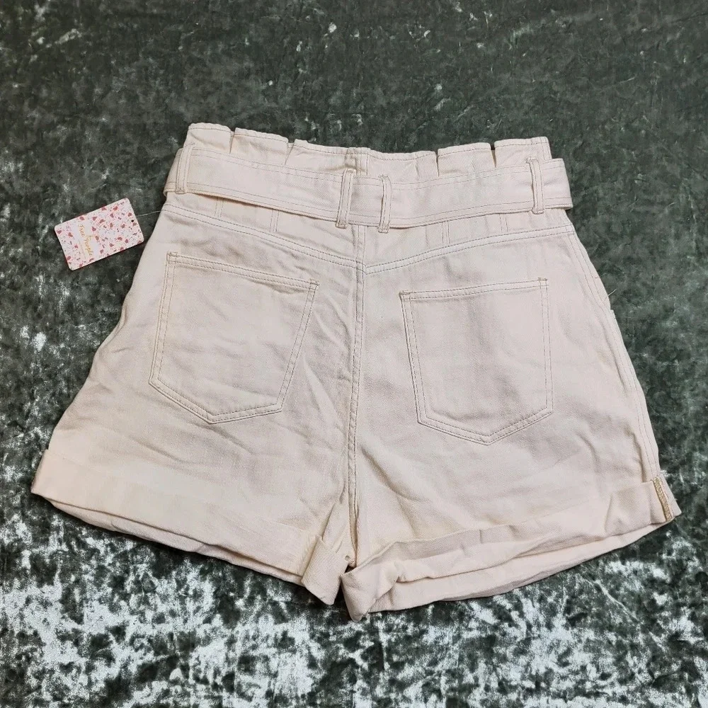 Free People Nova Denim Paperbag Shorts‎ Plume